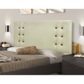 Cabeceira Estofada Santorini SPZ 140cm Casal Linho Natural