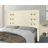 Cabeceira Estofada Santorini SPZ 140cm Casal Linho Pérola