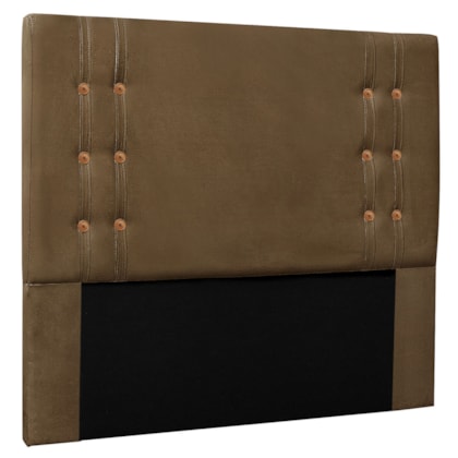 Cabeceira Estofada Santorini SPZ 140cm Casal Suede Caramelo