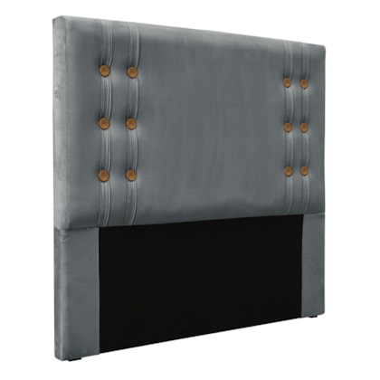Cabeceira Estofada Santorini SPZ 140cm Casal Veludo Cinza