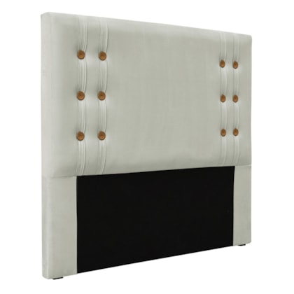 Cabeceira Estofada Santorini SPZ 140cm Casal Veludo Prata