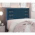 Cabeceira Estofada Santorini SPZ 160cm Queen Size Veludo Azul Marinho