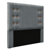 Cabeceira Estofada Santorini SPZ 160cm Queen Size Veludo Cinza