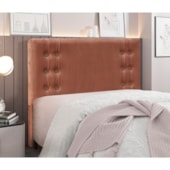 Cabeceira Estofada Santorini SPZ 160cm Queen Size Veludo Cobre