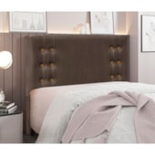 Cabeceira Estofada Santorini SPZ 160cm Queen Size Veludo Marrom