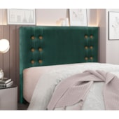 Cabeceira Estofada Santorini SPZ 160cm Queen Size Veludo Verde