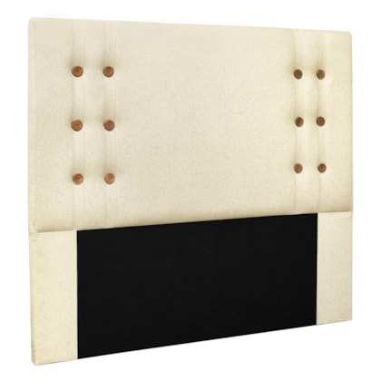 Cabeceira Estofada Santorini SPZ 195cm King Size Linho Pérola
