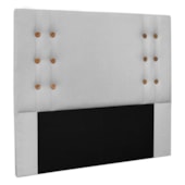 Cabeceira Estofada Santorini SPZ 90cm Solteiro Linho Grigio