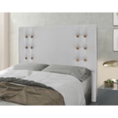 Cabeceira Estofada Santorini SPZ 90cm Solteiro Linho Grigio