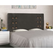 Cabeceira Estofada Santorini SPZ 90cm Solteiro Suede Cinza