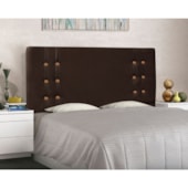Cabeceira Estofada Santorini SPZ 90cm Solteiro Suede Marrom