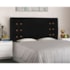 Cabeceira Estofada Santorini SPZ 90cm Solteiro Suede Preto