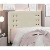 Cabeceira Estofada Santorini SPZ 90cm Solteiro Veludo Bege