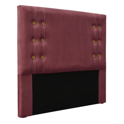 Cabeceira Estofada Santorini SPZ 90cm Solteiro Veludo Vinho