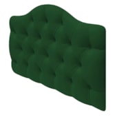 Cabeceira Estofada Suspensa Imperatriz 140 cm Casal Suede Verde - Amarena Móveis