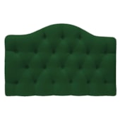 Cabeceira Estofada Suspensa Imperatriz 140 cm Casal Suede Verde - Amarena Móveis