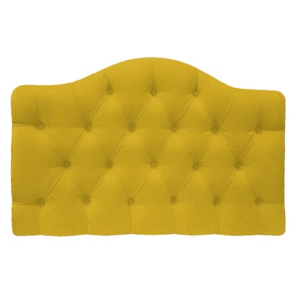 Cabeceira Estofada Suspensa Imperatriz 160 cm Queen Size Suede Amarelo - Amarena Móveis