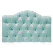 Cabeceira Estofada Suspensa Imperatriz 160 cm Queen Size Suede Azul Tiffany - Amarena Móveis