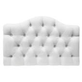 Cabeceira Estofada Suspensa Imperatriz 160 cm Queen Size Suede Branco - Amarena Móveis