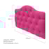 Cabeceira Estofada Suspensa Imperatriz 160 cm Queen Size Suede Pink - Amarena Móveis