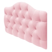 Cabeceira Estofada Suspensa Imperatriz 160 cm Queen Size Suede Rosa Bebê - Amarena Móveis