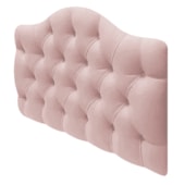 Cabeceira Estofada Suspensa Imperatriz 160 cm Queen Size Suede Rosê - Amarena Móveis