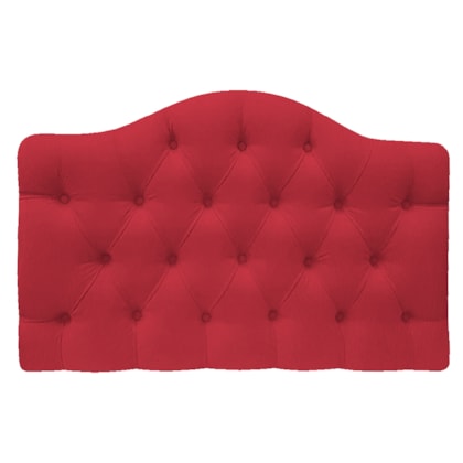 Cabeceira Estofada Suspensa Imperatriz 160 cm Queen Size Suede Vermelho - Amarena Móveis