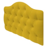 Cabeceira Estofada Suspensa Imperatriz 195 cm King Size Suede Amarelo - Amarena Móveis