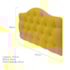 Cabeceira Estofada Suspensa Imperatriz 195 cm King Size Suede Amarelo - Amarena Móveis