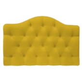 Cabeceira Estofada Suspensa Imperatriz 195 cm King Size Suede Amarelo - Amarena Móveis