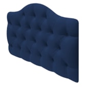 Cabeceira Estofada Suspensa Imperatriz 195 cm King Size Suede Azul Marinho - Amarena Móveis