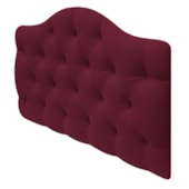 Cabeceira Estofada Suspensa Imperatriz 195 cm King Size Suede Bordô - Amarena Móveis