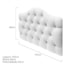 Cabeceira Estofada Suspensa Imperatriz 195 cm King Size Suede Branco - Amarena Móveis