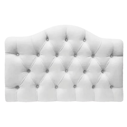 Cabeceira Estofada Suspensa Imperatriz 195 cm King Size Suede Branco - Amarena Móveis