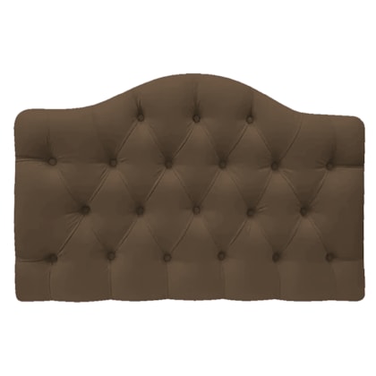 Cabeceira Estofada Suspensa Imperatriz 195 cm King Size Suede Marrom - Amarena Móveis