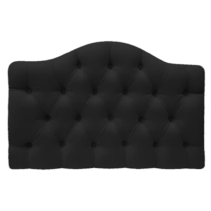 Cabeceira Estofada Suspensa Imperatriz 195 cm King Size Suede Preto - Amarena Móveis