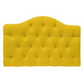 Cabeceira Estofada Suspensa Imperatriz 90 cm Solteiro Corano Amarelo - Amarena Móveis