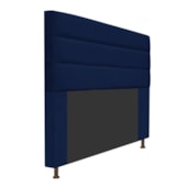 Cabeceira Estofada Turim 140 cm Casal  Suede Azul Marinho - Amarena Móveis