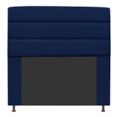 Cabeceira Estofada Turim 140 cm Casal  Suede Azul Marinho - Amarena Móveis