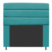 Cabeceira Estofada Turim 140 cm Casal  Suede Azul Turquesa - Amarena Móveis