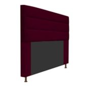 Cabeceira Estofada Turim 160 cm Queen Size Suede Bordô - Amarena Móveis