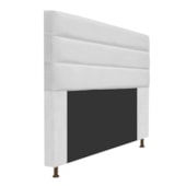 Cabeceira Estofada Turim 160 cm Queen Size Suede Branco - Amarena Móveis
