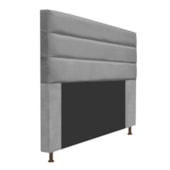 Cabeceira Estofada Turim 160 cm Queen Size Suede Cinza - Amarena Móveis