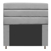 Cabeceira Estofada Turim 160 cm Queen Size Suede Cinza - Amarena Móveis