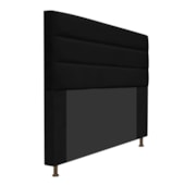 Cabeceira Estofada Turim 160 cm Queen Size Suede Preto - Amarena Móveis