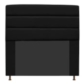 Cabeceira Estofada Turim 160 cm Queen Size Suede Preto - Amarena Móveis