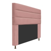 Cabeceira Estofada Turim 160 cm Queen Size Suede Rosê - Amarena Móveis