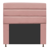 Cabeceira Estofada Turim 160 cm Queen Size Suede Rosê - Amarena Móveis