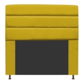 Cabeceira Estofada Turim 195 cm King Size Suede Amarelo - Amarena Móveis