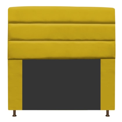 Cabeceira Estofada Turim 195 cm King Size Suede Amarelo - Amarena Móveis